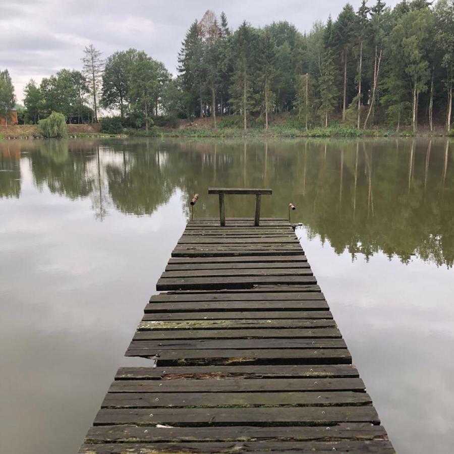 Florennes Gite Neuf 150 M2 Devant Un Grand Lac Prive De 2 Hectares Poissonneux Au Milieu Des Bois Eksteriør billede